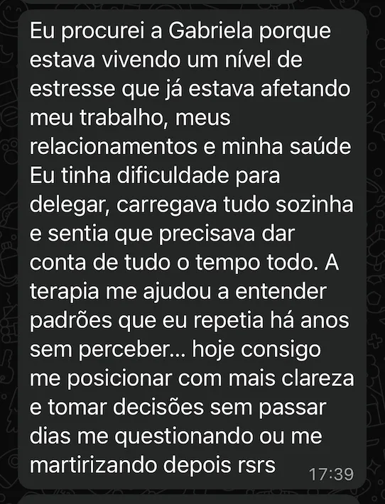 Depoimento de cliente