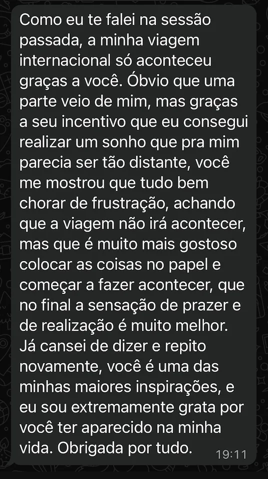 Depoimento de cliente